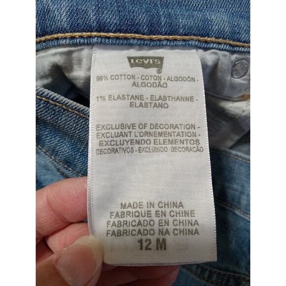 LEVI STRAUSS Jeans Womens 12M BLUE BOOTCUT CURVY Preowned Denim BOOT CUT Used - Picture 8 of 11